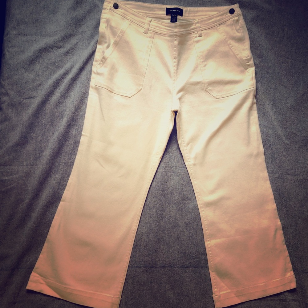 Who What Wear Flare Crop Jeans (Pull On)